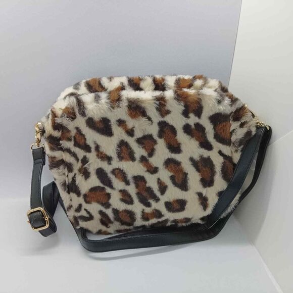Pompompurin sanrio animal print faux fur shoulder bag - Picture 3 of 9